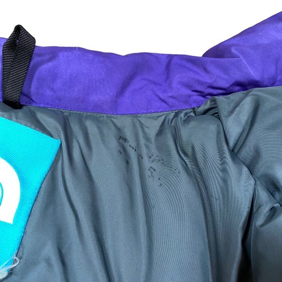 Vintage 90s 80s The North Face Women's M Puffer Teal Vest Nuptse Ski Snowboard - Picture 4 of 10